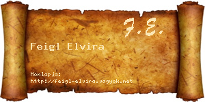 Feigl Elvira névjegykártya